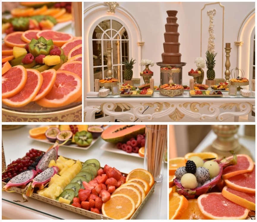 Fruit Buffet with chocolate fountain