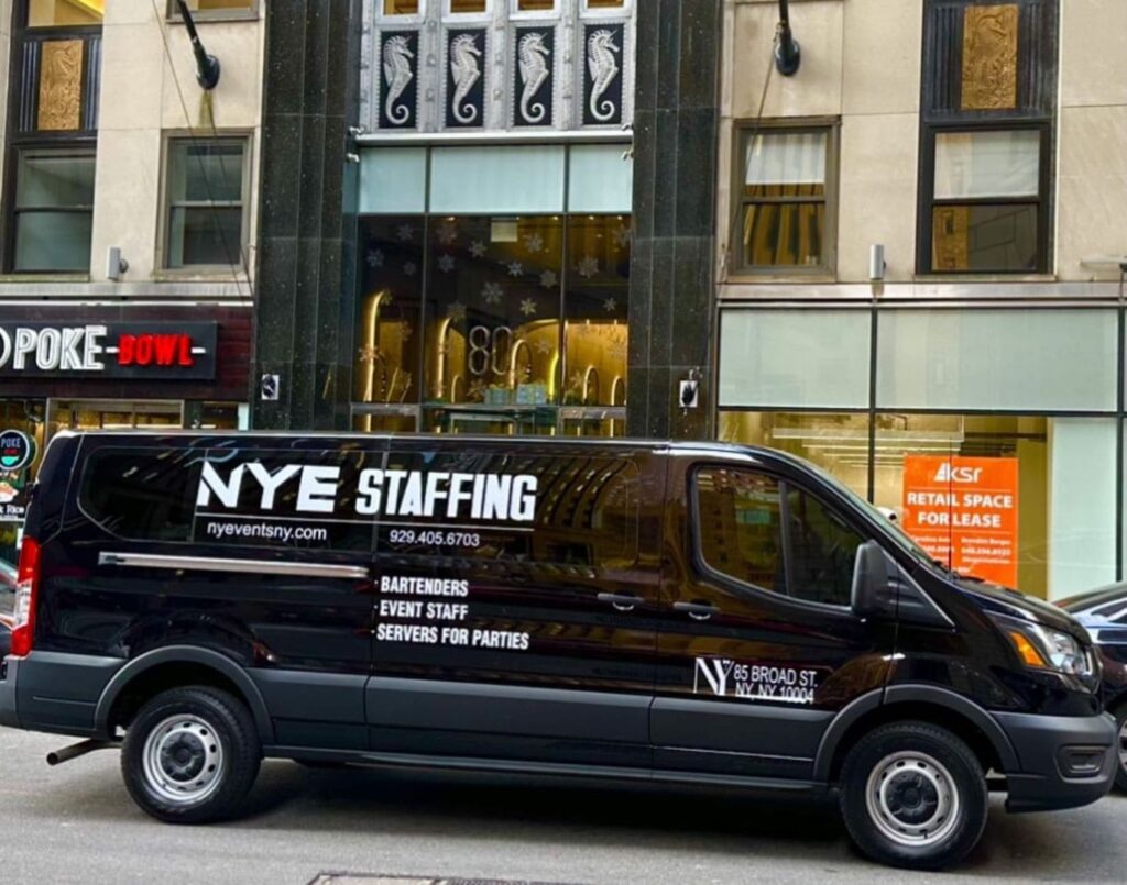 transportation Van for staff NYE Staffing