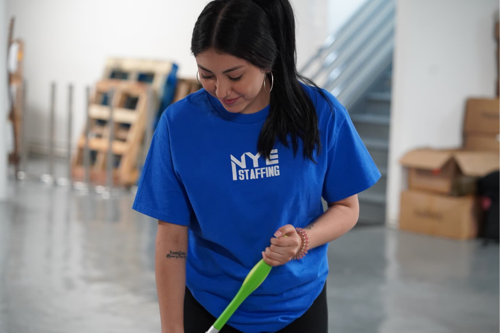 Professional cleaning crew tidying up after formal event in Los Angeles
