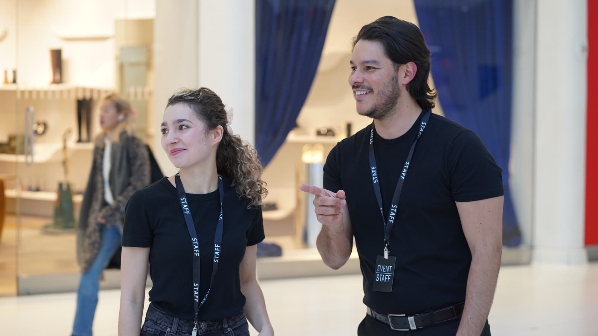 directional staff guiding guests at event in Miami