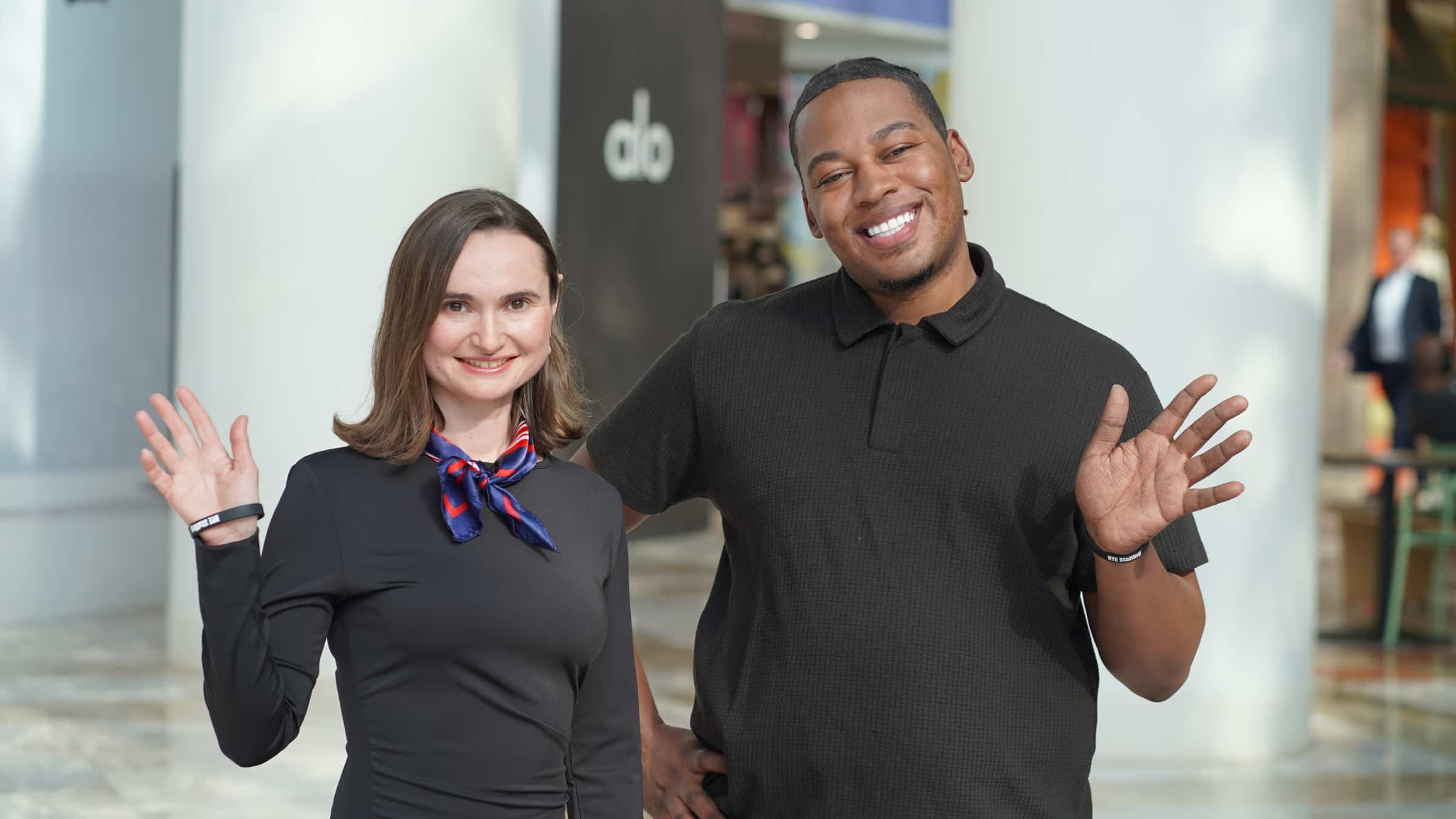 event directional staff in Downtown Las Vegas assisting attendees and managing crowd movement in busy venue