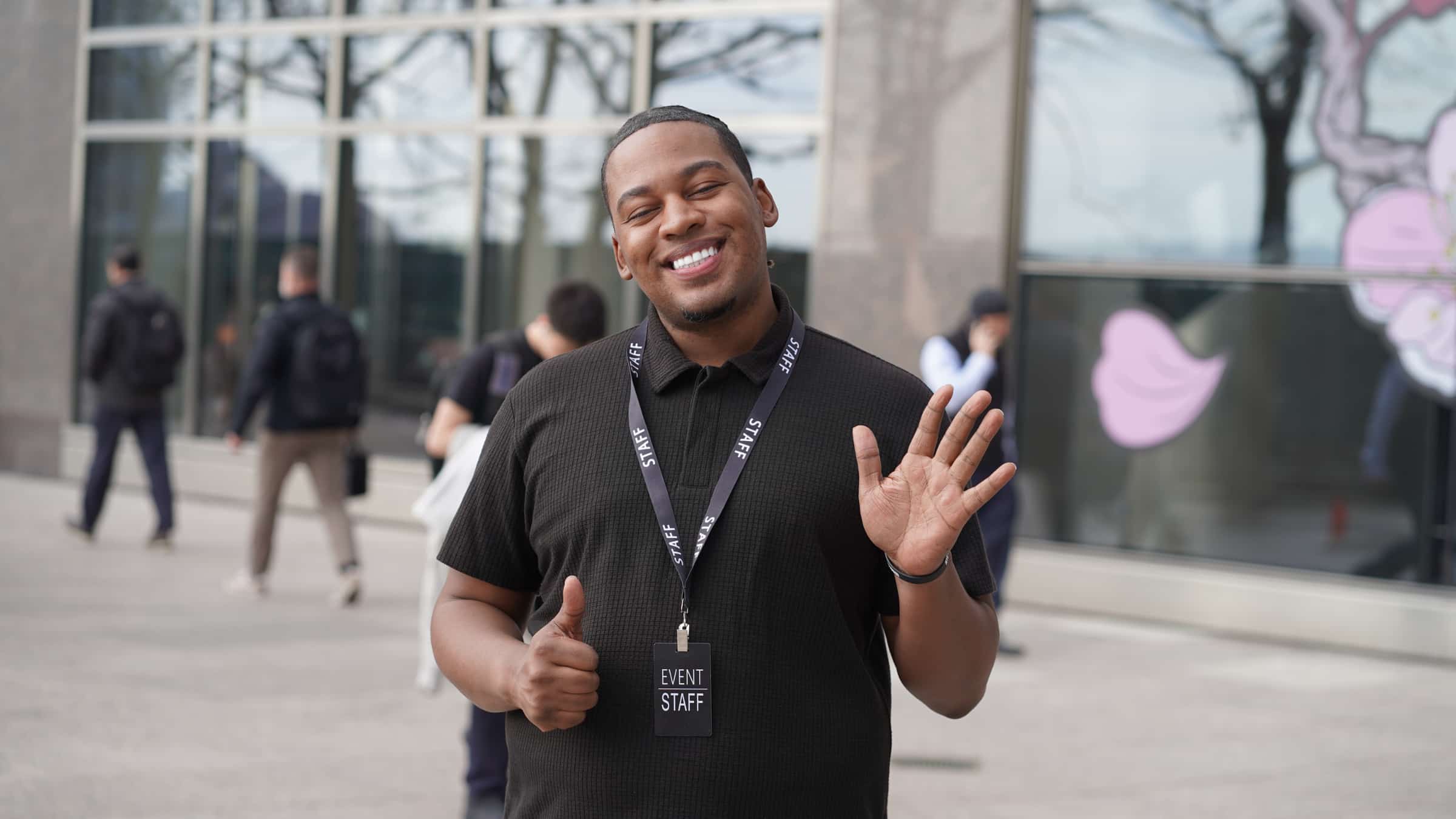 Professional event staff team working at a private event in Connecticut