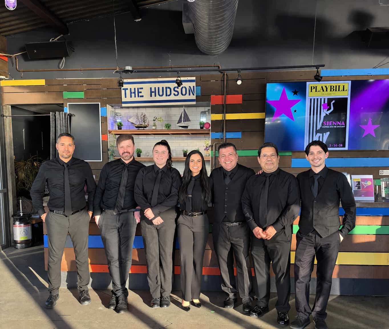 Event waitstaff serving guests at private event