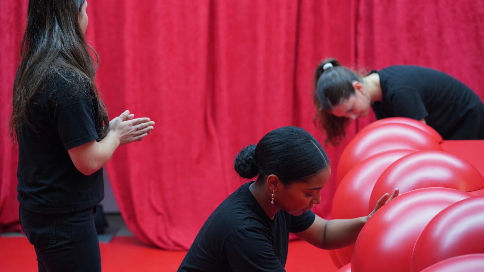 Cleaning crew preparing a venue before an event in Las Vegas