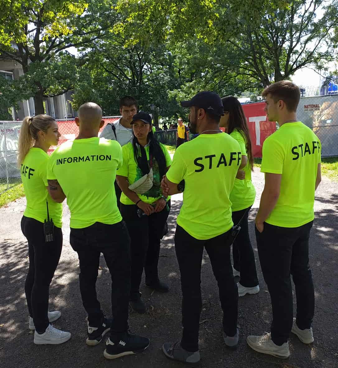 Event staffing team preparing festival operations and transportation coordination for Electric Zoo Music Festival