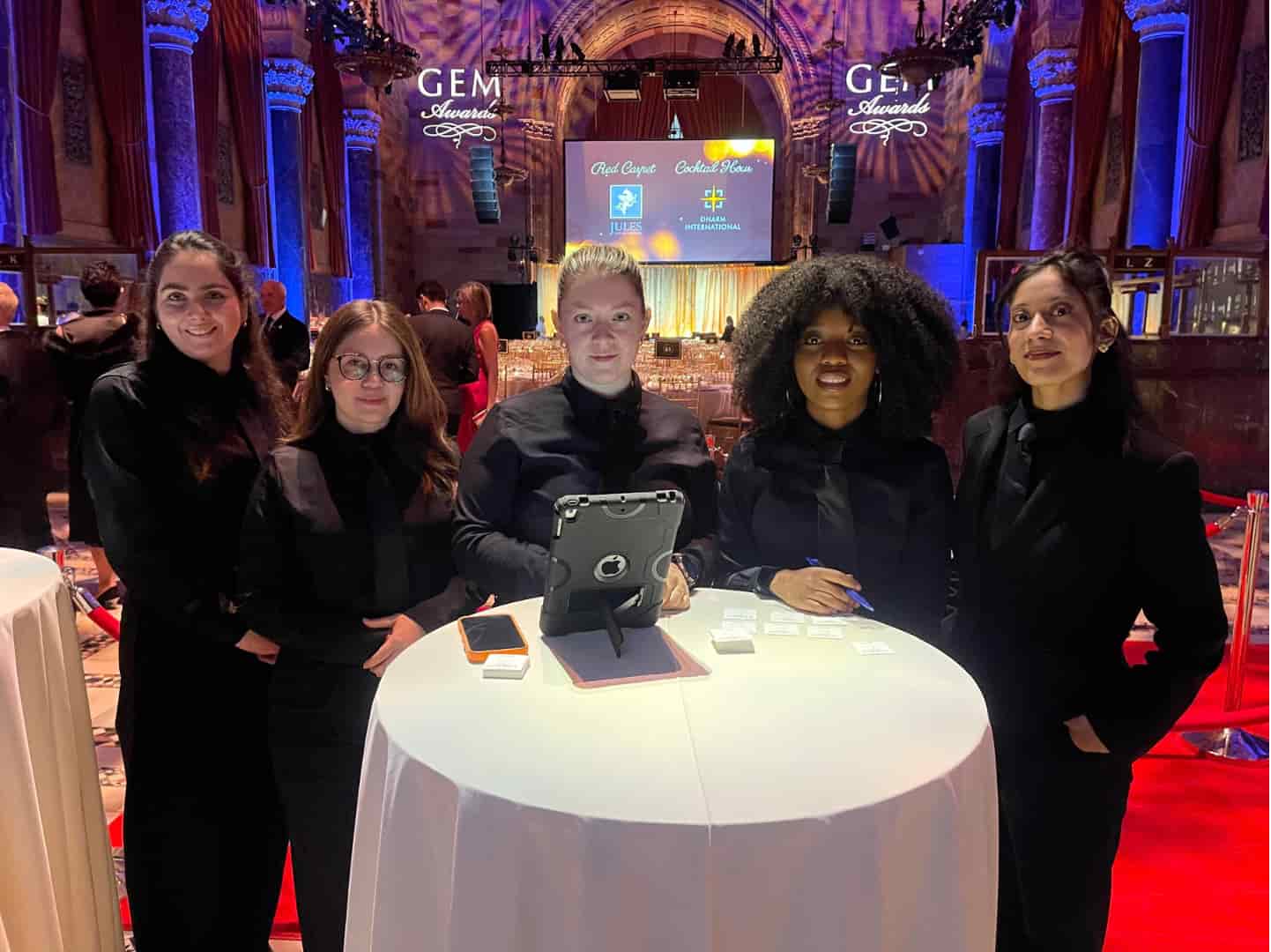 Registration staffing team supporting GEM Awards event at Cipriani in New York City
